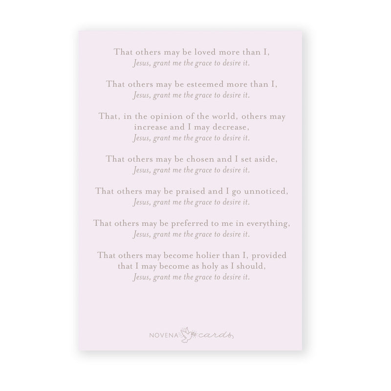 Litany of Humility Prayer Card - Shepherd Me Shop