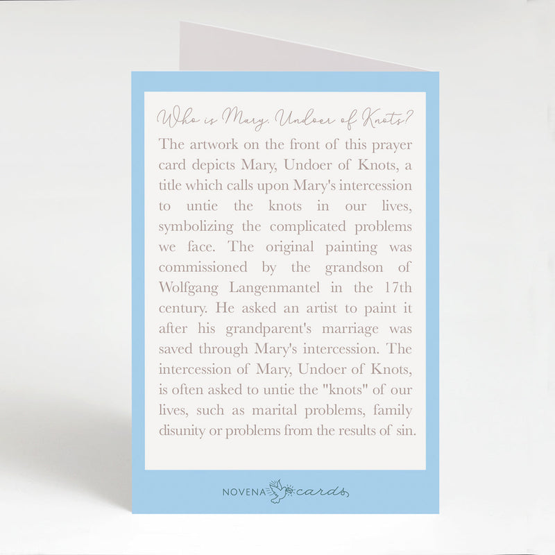 Mary, Undoer of Knots Prayer Card - Shepherd Me Shop