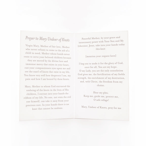 Mary, Undoer of Knots Prayer Card - Shepherd Me Shop