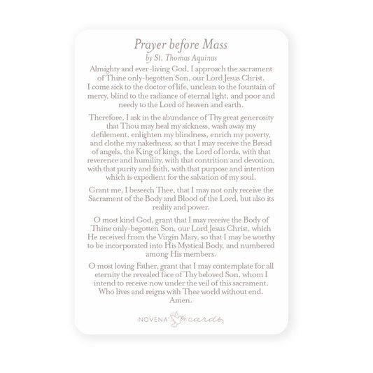 Prayer Before Mass Card - Shepherd Me Shop