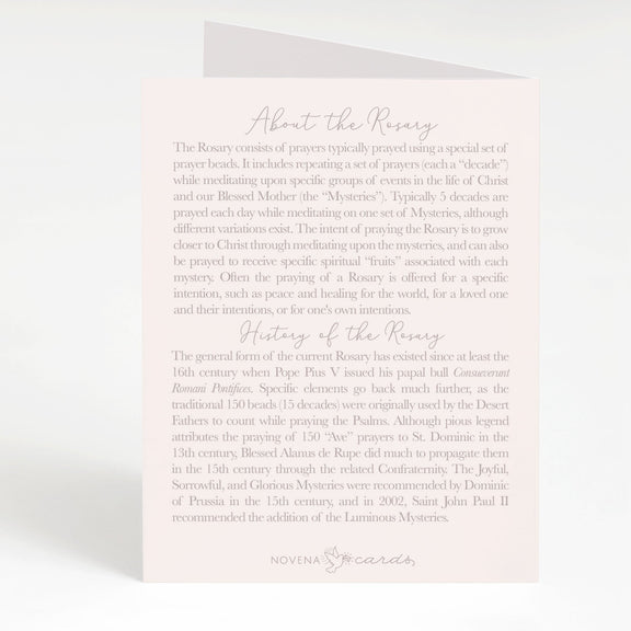 Rosary Card | Bouquet | Pink Ranunculus - Shepherd Me Shop