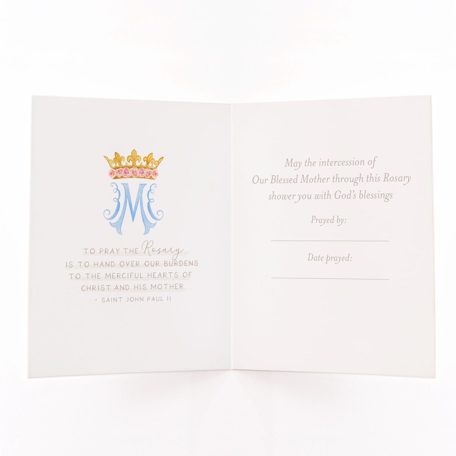 Rosary Card | Bouquet | Pink Ranunculus - Shepherd Me Shop