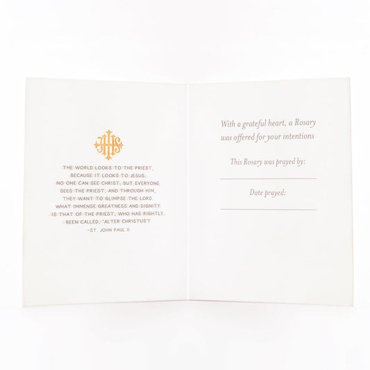 Thank You Rosary Card for Priests