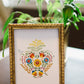 Folk Art Immaculate Heart of Mary Print: 5x7