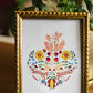 Folk Art Sacred Heart Print: 5x7