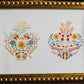 Folk Art Sacred and Immaculate Hearts Print: 5x7