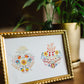 Folk Art Sacred and Immaculate Hearts Print: 5x7