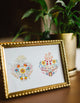 Folk Art Sacred and Immaculate Hearts Print: 5x7