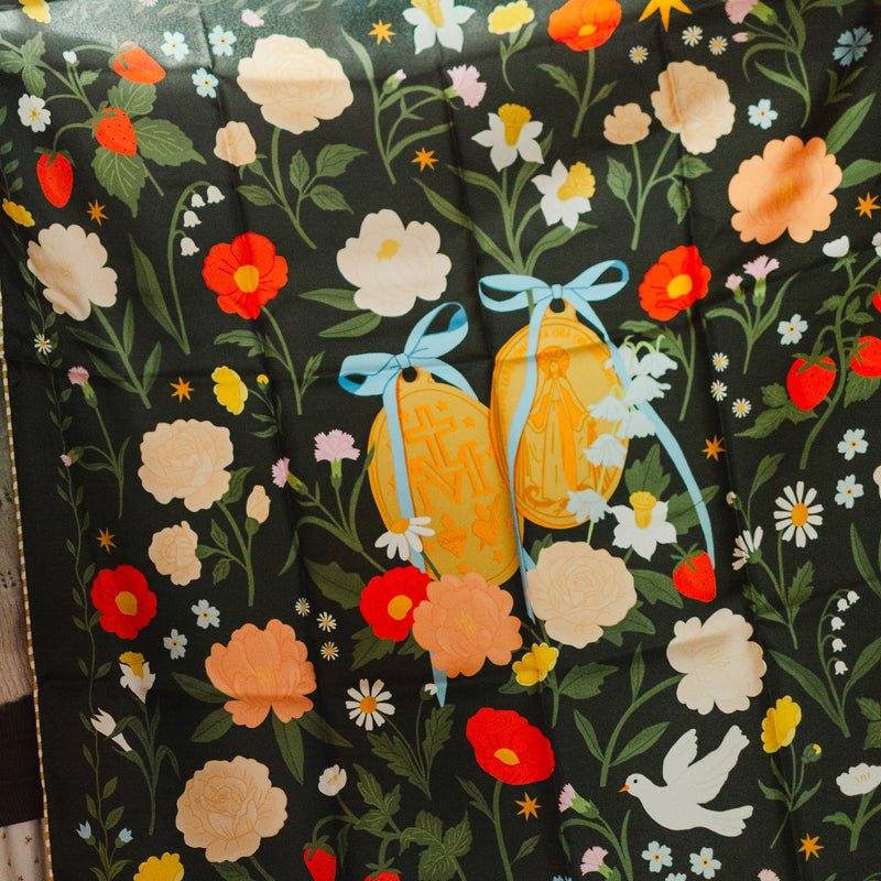Miraculous Medal Silk Scarf