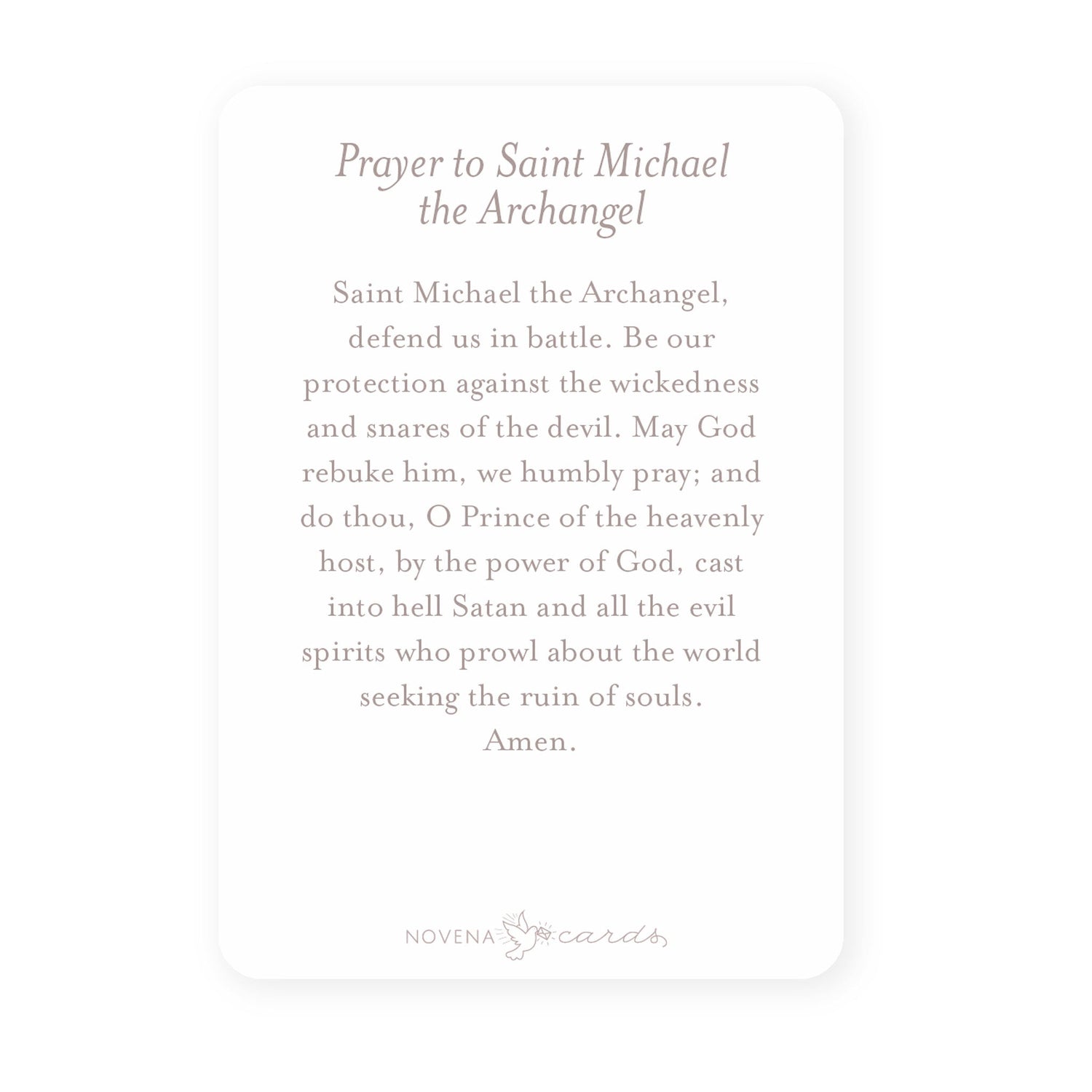 St. Michael the Archangel Prayer Card - Shepherd Me Shop