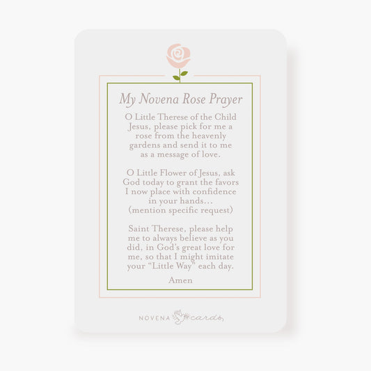 St. Thérèse Prayer Card – Novena Rose Prayer - Shepherd Me Shop