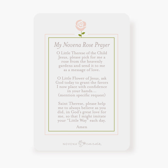 St. Thérèse Prayer Card – Novena Rose Prayer - Shepherd Me Shop