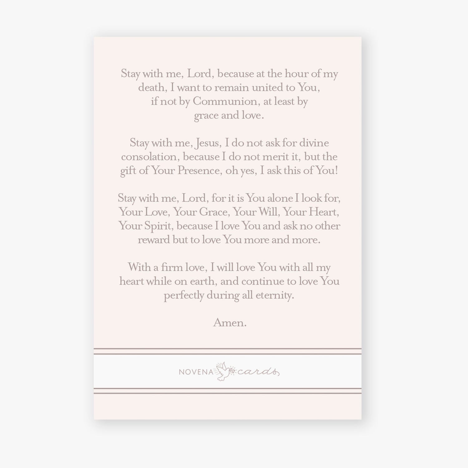 Stay With Me, Lord Prayer Card - Shepherd Me Shop