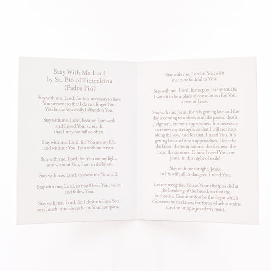 Stay With Me, Lord Prayer Card - Shepherd Me Shop