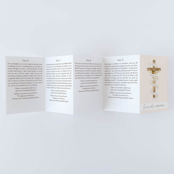 Surrender Novena Prayer Card | Beige - Shepherd Me Shop