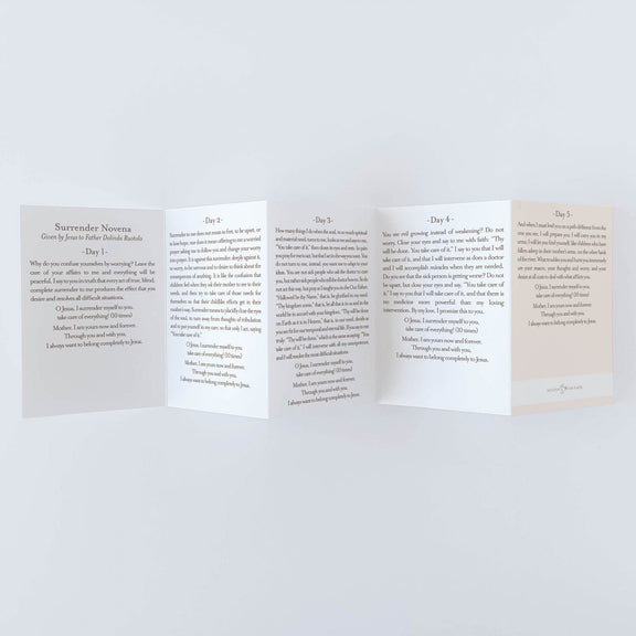 Surrender Novena Prayer Card | Beige - Shepherd Me Shop