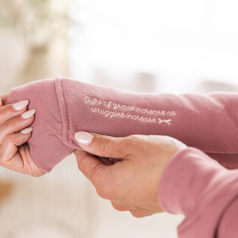 The Rose Catholic Crewneck Sweatshirt – Inspired by St. Rose of Lima: Mauve