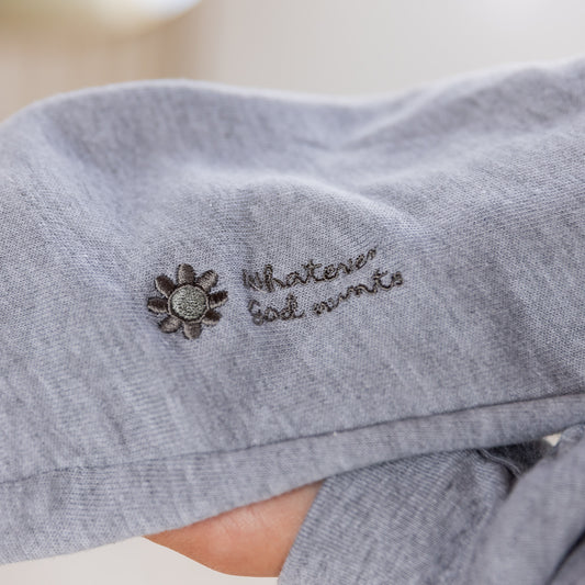 The Gianna Catholic Zip-Up Sweatshirt – Inspired by St. Gianna Molla: Grey